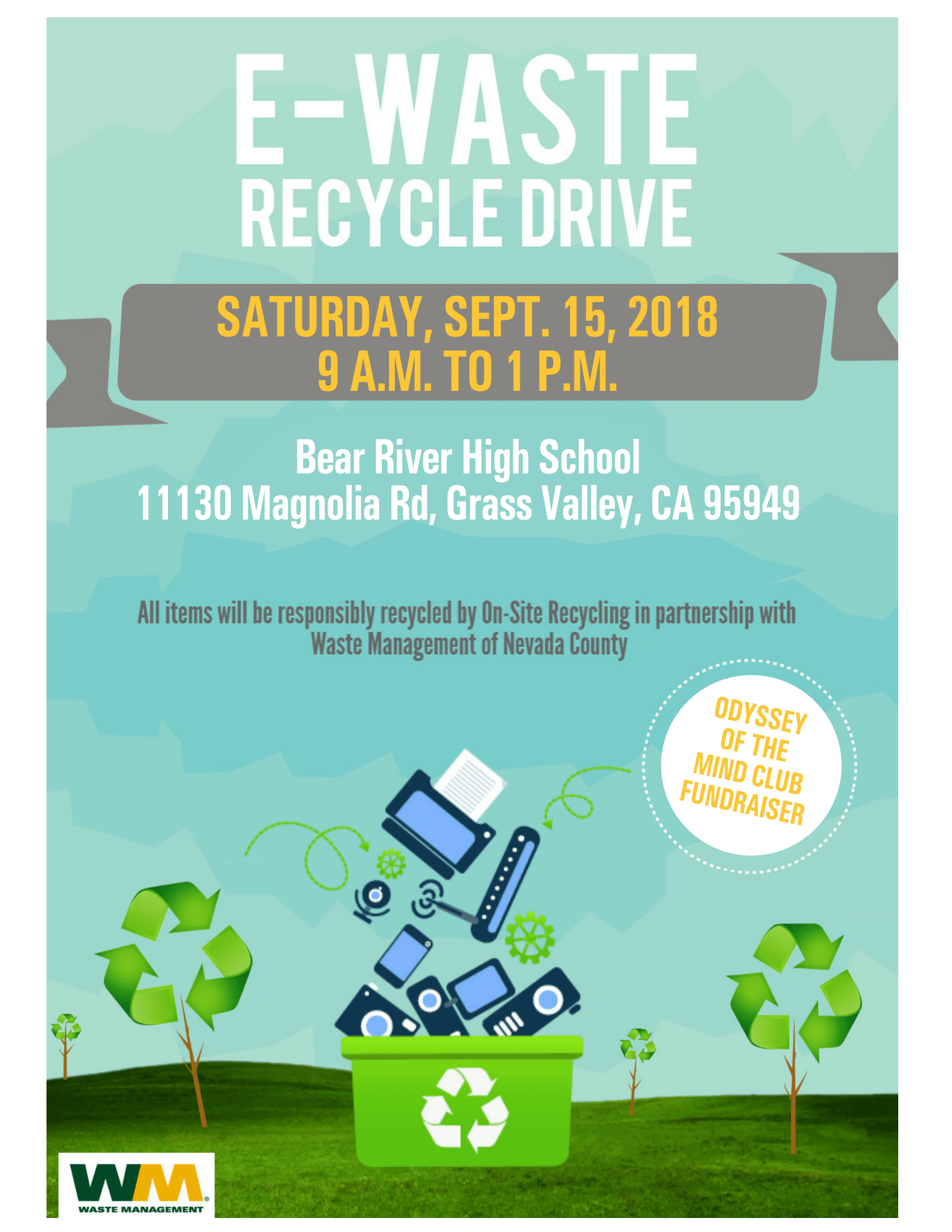 Nevada County e_Waste event flyer-2018-September-1