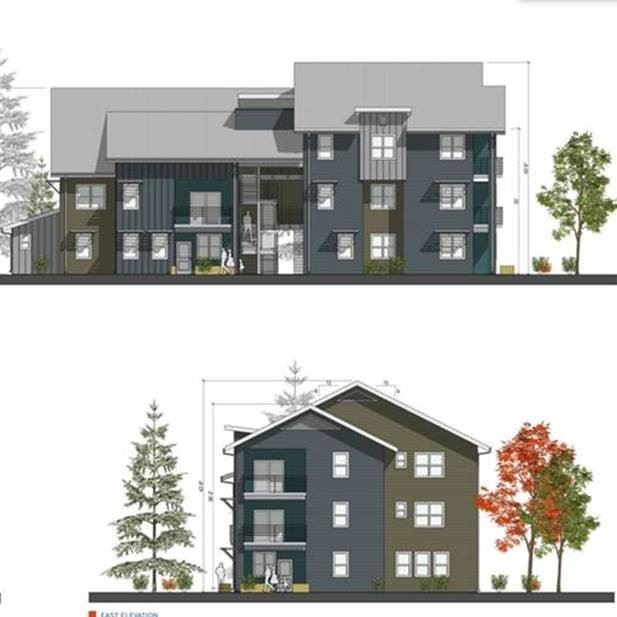 Rendering of building elevations for the Cashin's Field project