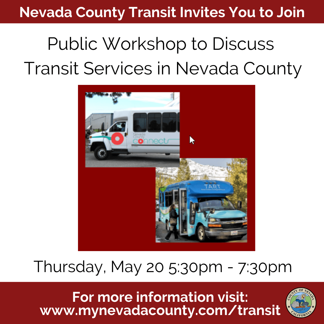 Transit Services Public Workshop May 20 5:30-7:30pm
