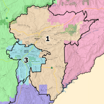 Map showing proposed changes to District 1