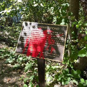 Hirschman's Pond Plaque Defaced