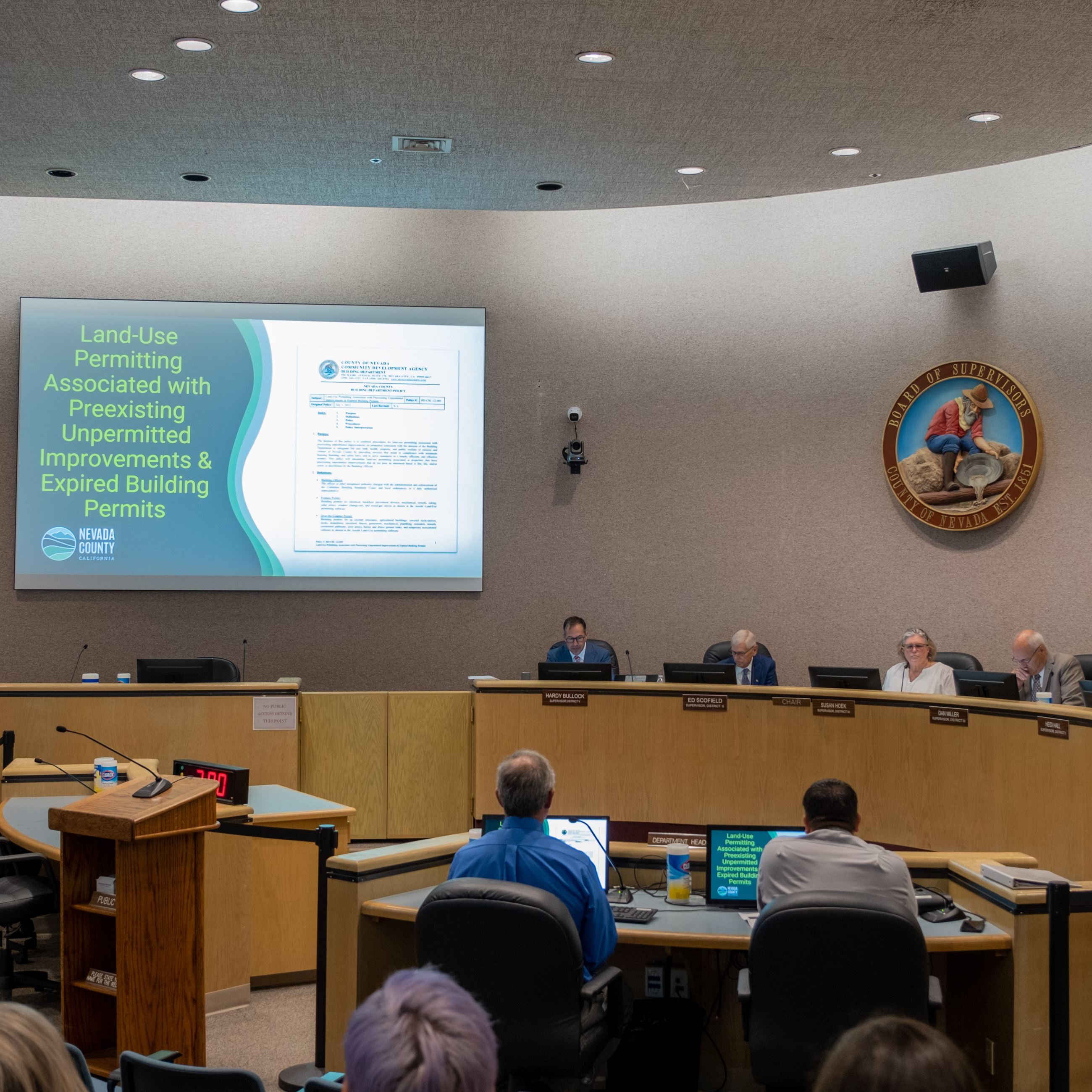 BOS Meeting-August 8, 2022 - Staff speaking to BOS on New Unpermitted Improvement Policy