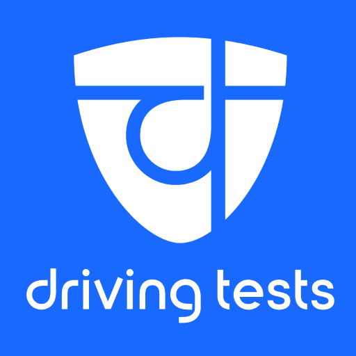 drivingtests logo against blue background
