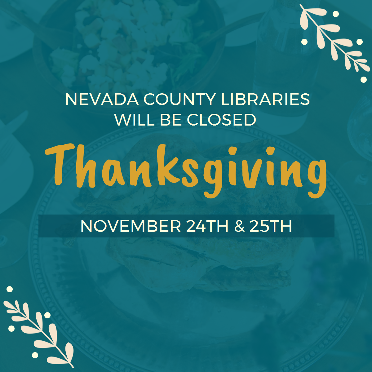 Green color block with decorative ornamentation in yellow and yellow text