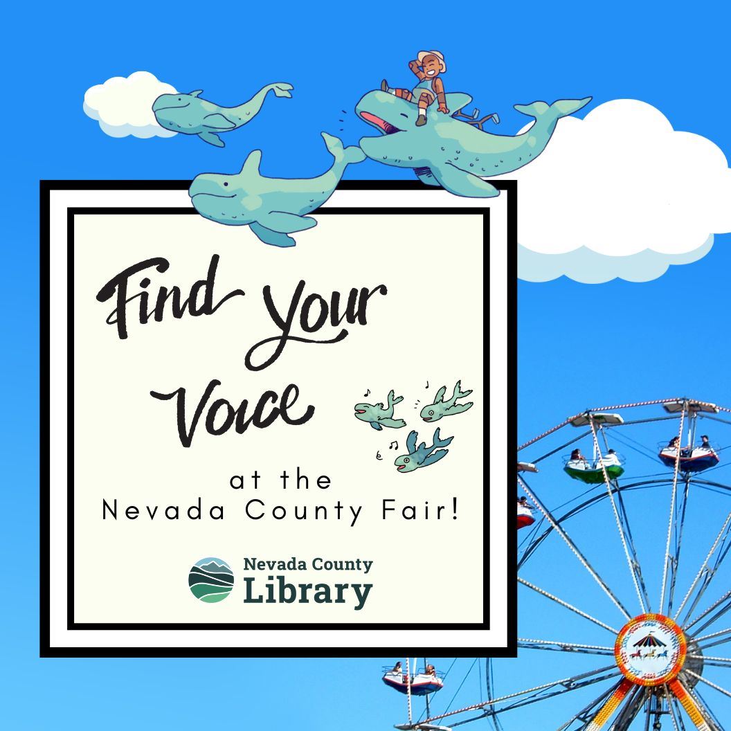 SLP Find Your Voice at Nevada County Fair with picture of people on a roller coaster