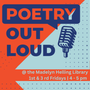 Red and Blue background with dark blue text