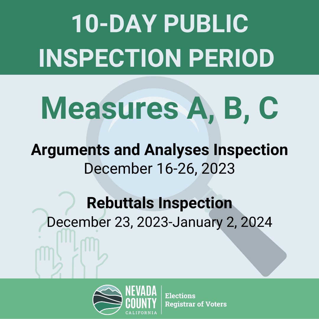 10-Day Public Inspection with Rebuttals