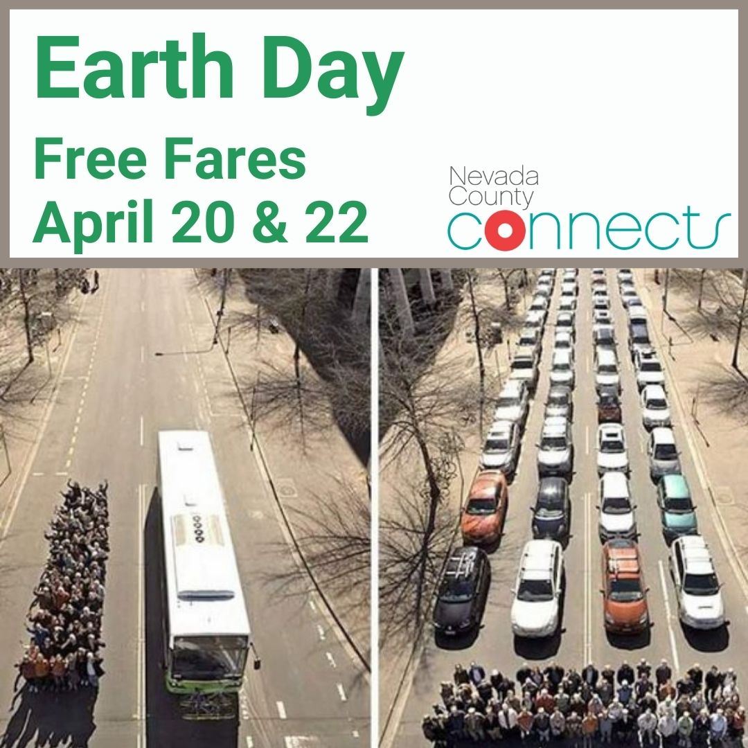 Nevada County Connects Offers Free Bus Fares for Earth Day April 20 and 22