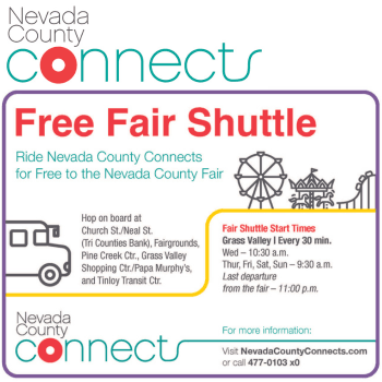 Transit Nevada County Connects Free Fare Aug 7 to Aug 11