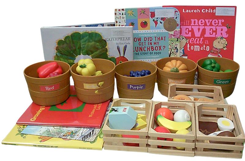 nutrition-themed children's toys and picture books
