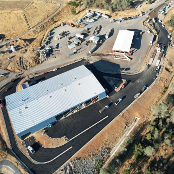 McCourtney Road Transfer Station aerial of the new public receiving area