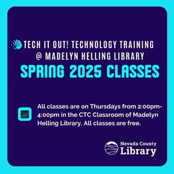 Tech it Out Spring 2025 Classes newsflash