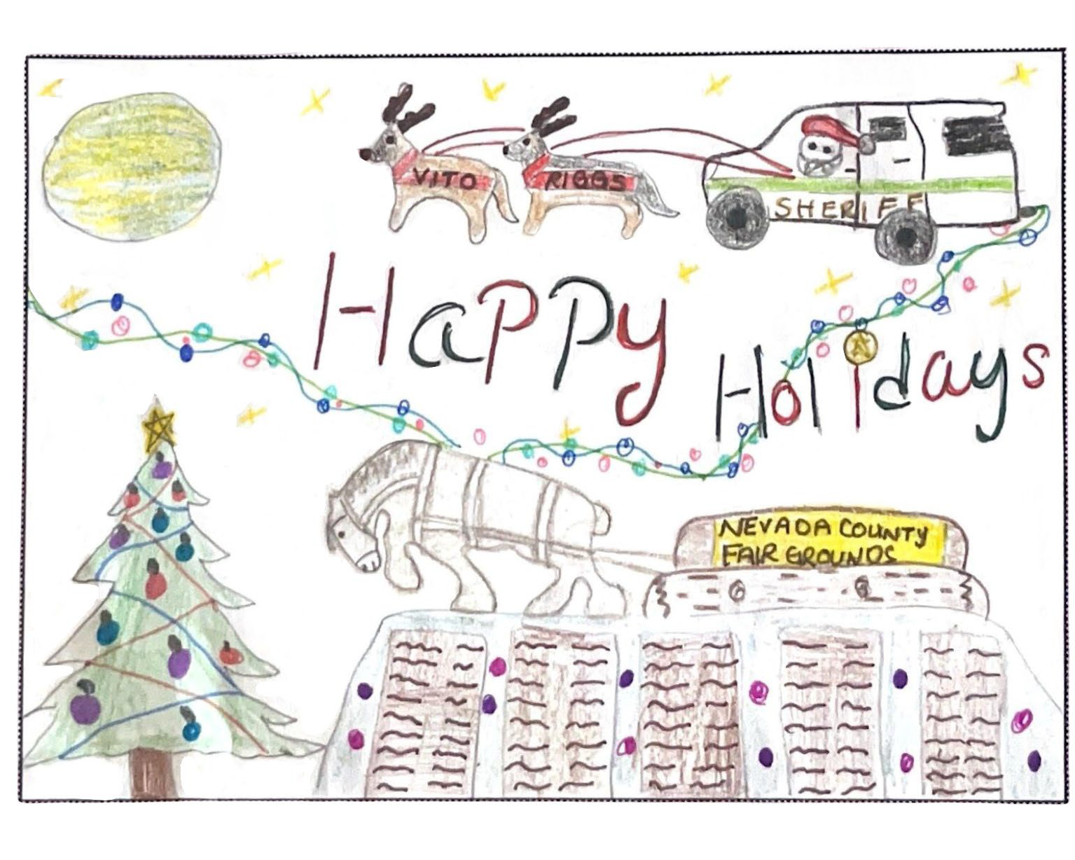 Makenzie Pitts Won the Sheriff's Holiday Card Contest in 2024, representing Ready Springs Element