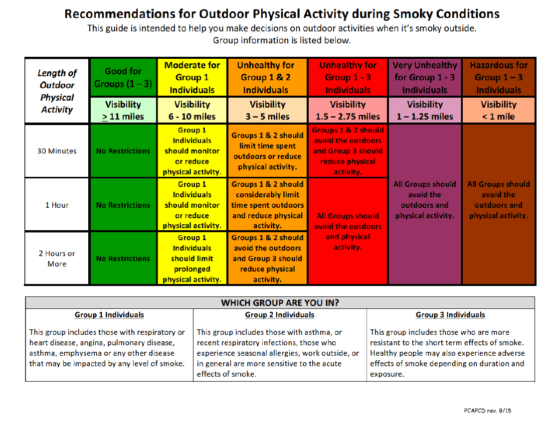 Recommendations for Outdoor Physical Activity During Smoky Conditions