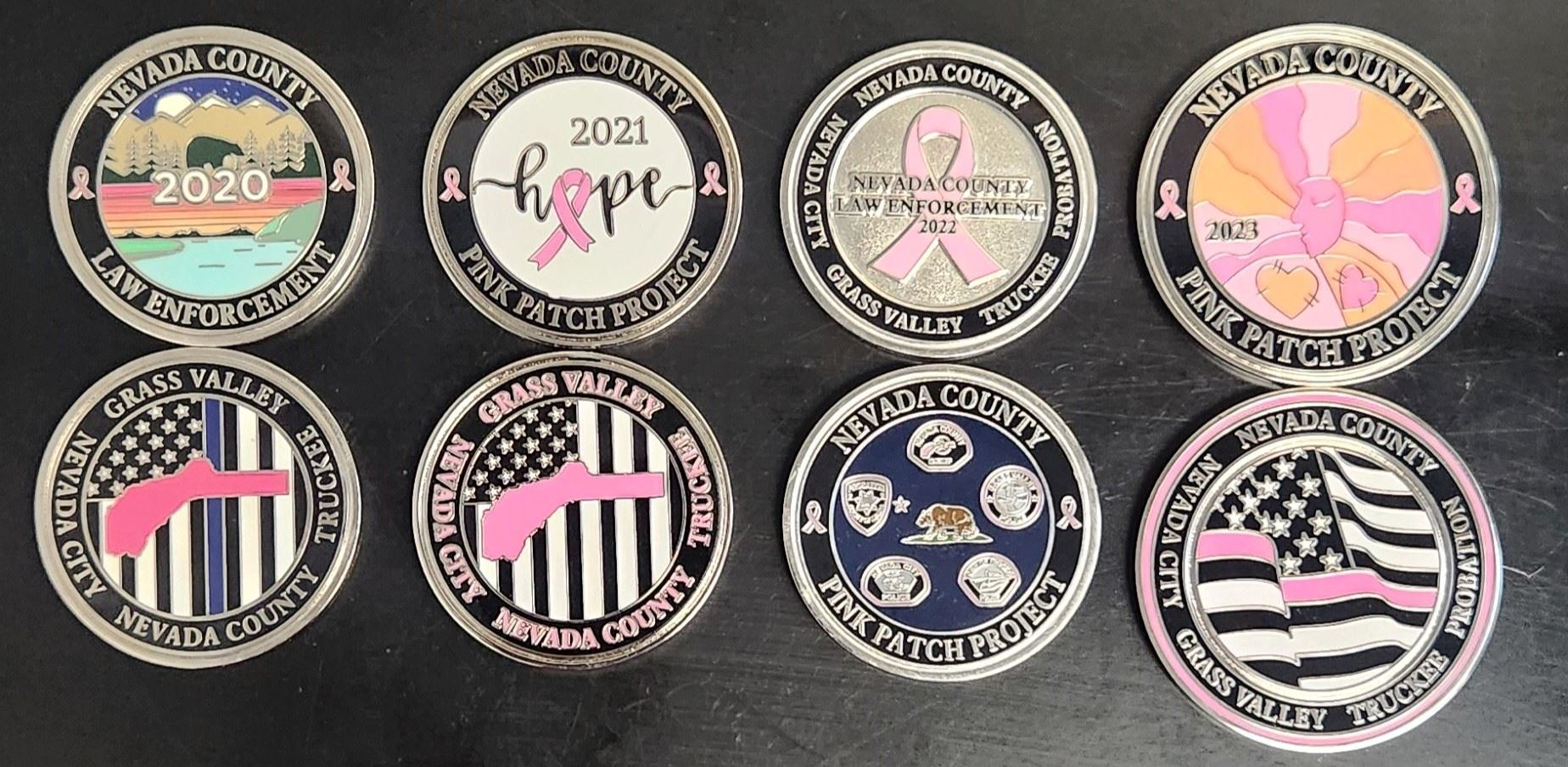 Pink Patch Project Coins through the years