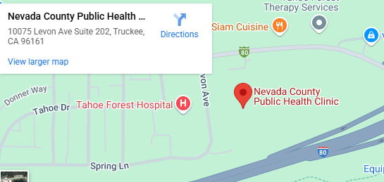 Truckee clinic location map